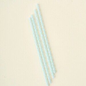 Check Blue Tumbler Straw Set